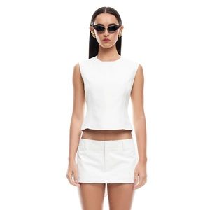 Lioness White Sleeveless Top